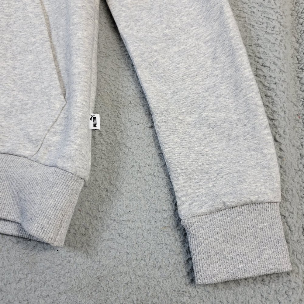 Puma Hoodie Women's Size M Essentials Fleece Soft Hooded Pockets Gray NWT - Picture 2 of 11